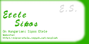 etele sipos business card